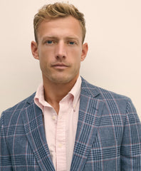 Classic Fit Linen-Silk-Cotton Check 1818 Sport Coat | Brooks Brothers cheap