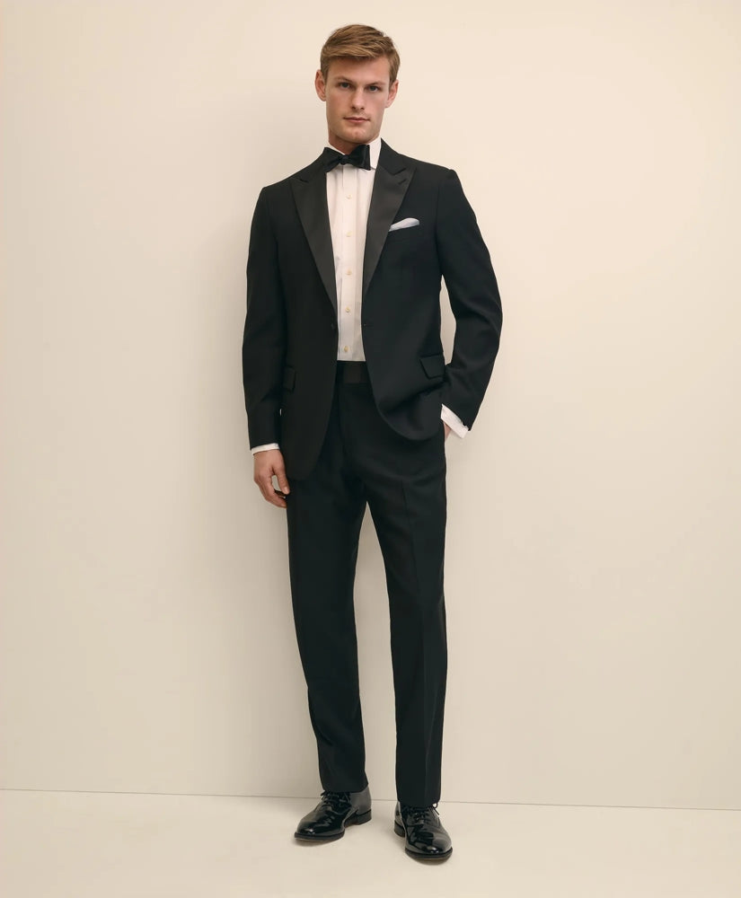 Classic Fit Merino Wool Twill 1818 Tuxedo Pants | Brooks Brothers discount