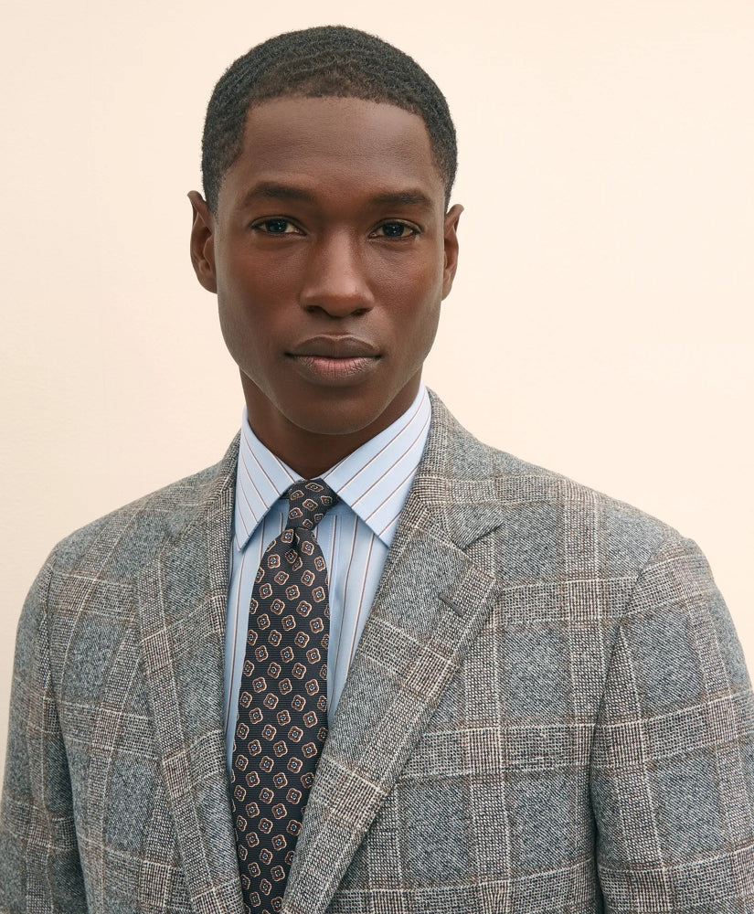 Classic Fit Saxon Wool Bold Check 1818 Suit | Brooks Brothers online