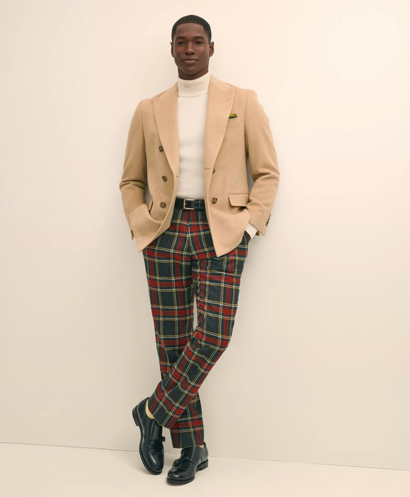 Classic Fit Wool-Blend Tartan Dress Pants | Brooks Brothers on sale