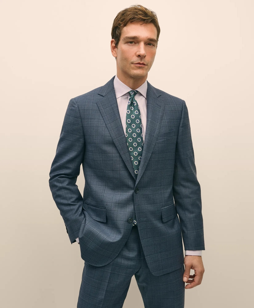 Classic Fit Wool Blue Check 1818 Suit | Brooks Brothers sale