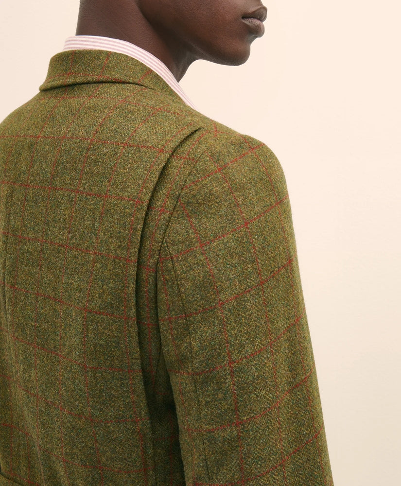 Classic Fit Wool-Cashmere Tweed Windowpane 1818 Sport Coat | Brooks Brothers sale