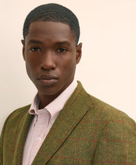 Classic Fit Wool-Cashmere Tweed Windowpane 1818 Sport Coat | Brooks Brothers sale