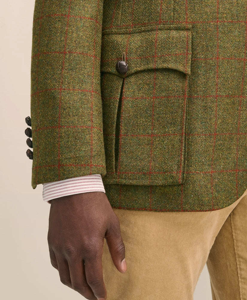 Classic Fit Wool-Cashmere Tweed Windowpane 1818 Sport Coat | Brooks Brothers sale