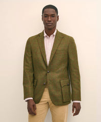 Classic Fit Wool-Cashmere Tweed Windowpane 1818 Sport Coat | Brooks Brothers sale