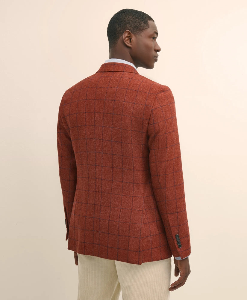 Classic Fit Wool-Cashmere Tweed Windowpane 1818 Sport Coat | Brooks Brothers online