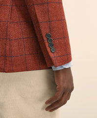 Classic Fit Wool-Cashmere Tweed Windowpane 1818 Sport Coat | Brooks Brothers online
