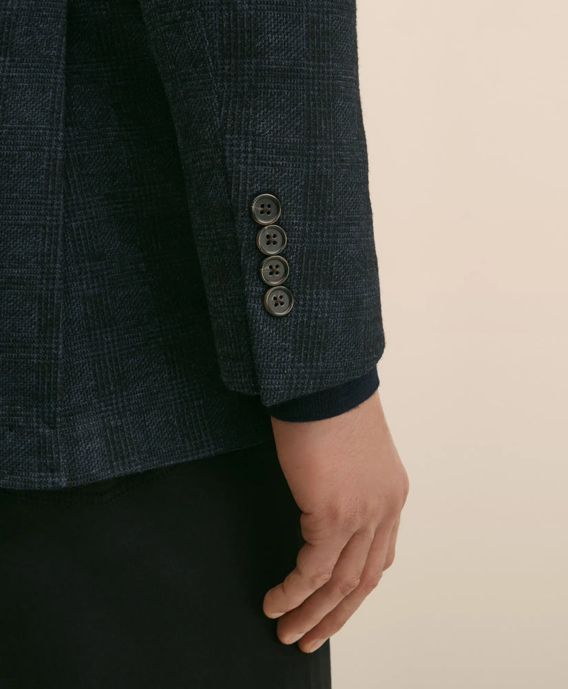 Classic Fit Wool Cotton Knit Check Sport Coat | Brooks Brothers online shop