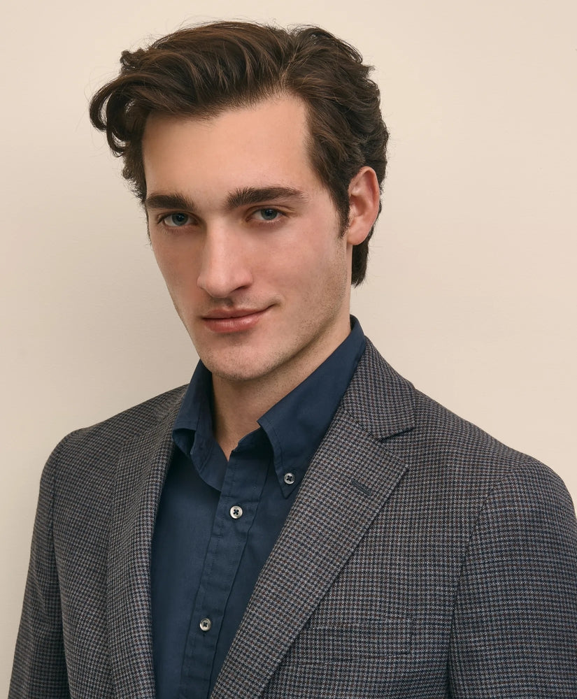 Classic Fit Wool Hopsack Gingham Sport Coat | Brooks Brothers on sale