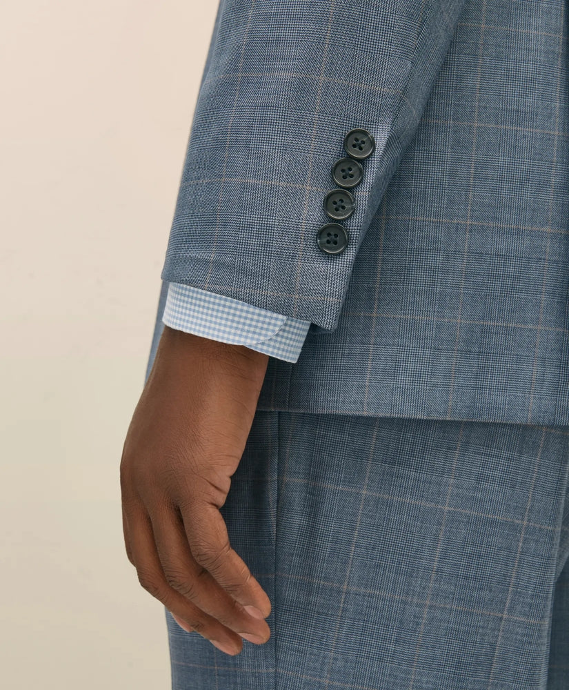 Classic Fit Wool Overcheck 1818 Suit | Brooks Brothers online