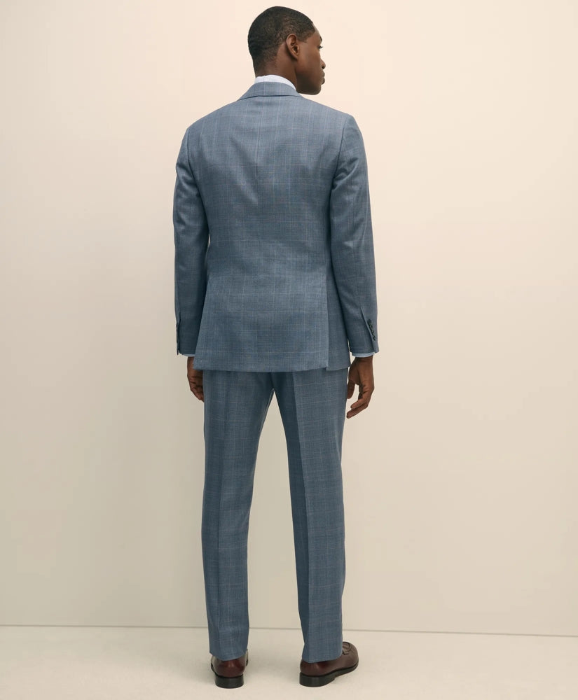 Classic Fit Wool Overcheck 1818 Suit | Brooks Brothers online