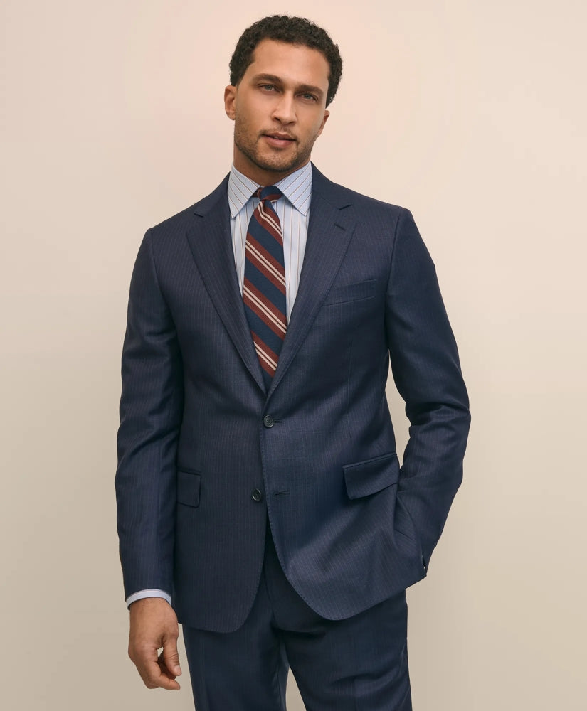 Classic Fit Wool Pinstripe 1818 Suit | Brooks Brothers on sale