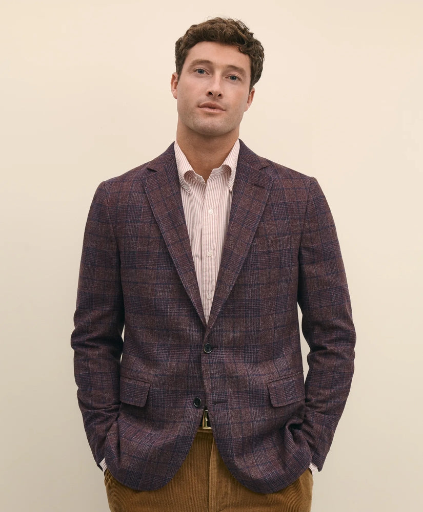 Classic Fit Wool Flannel Plaid Sport Coat | Brooks Brothers online