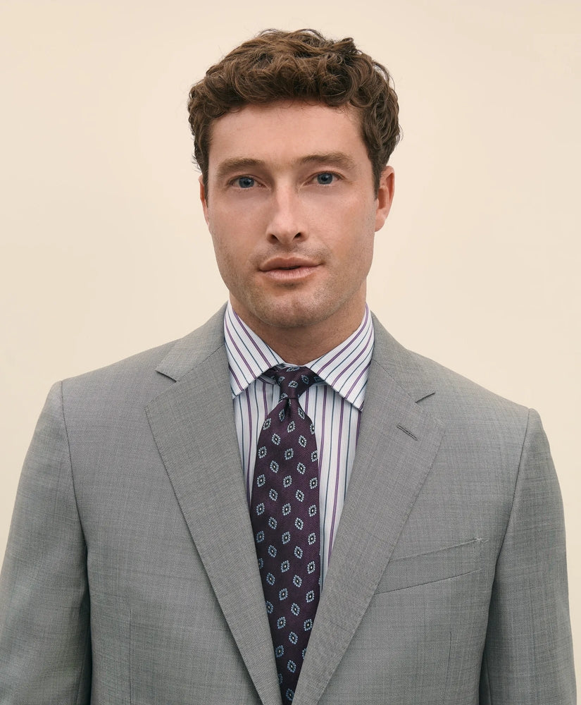 Classic Fit Wool Sharkskin 1818 Suit | Brooks Brothers sale