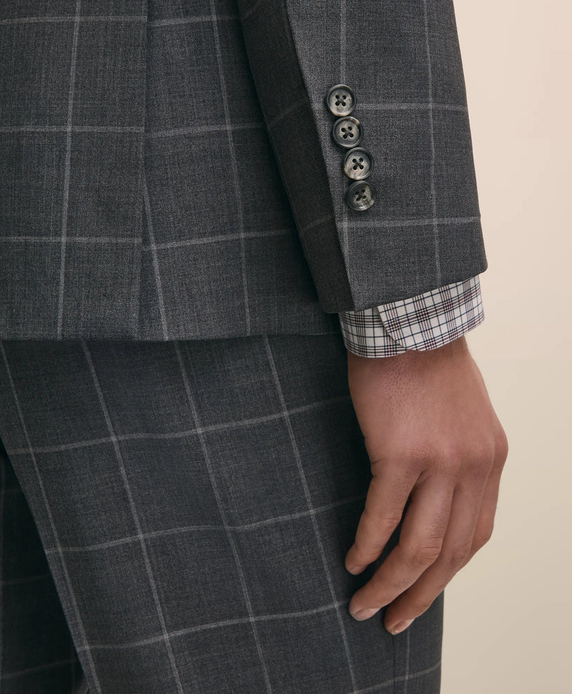 Classic Fit Wool Windowpane 1818 Suit | Brooks Brothers cheap