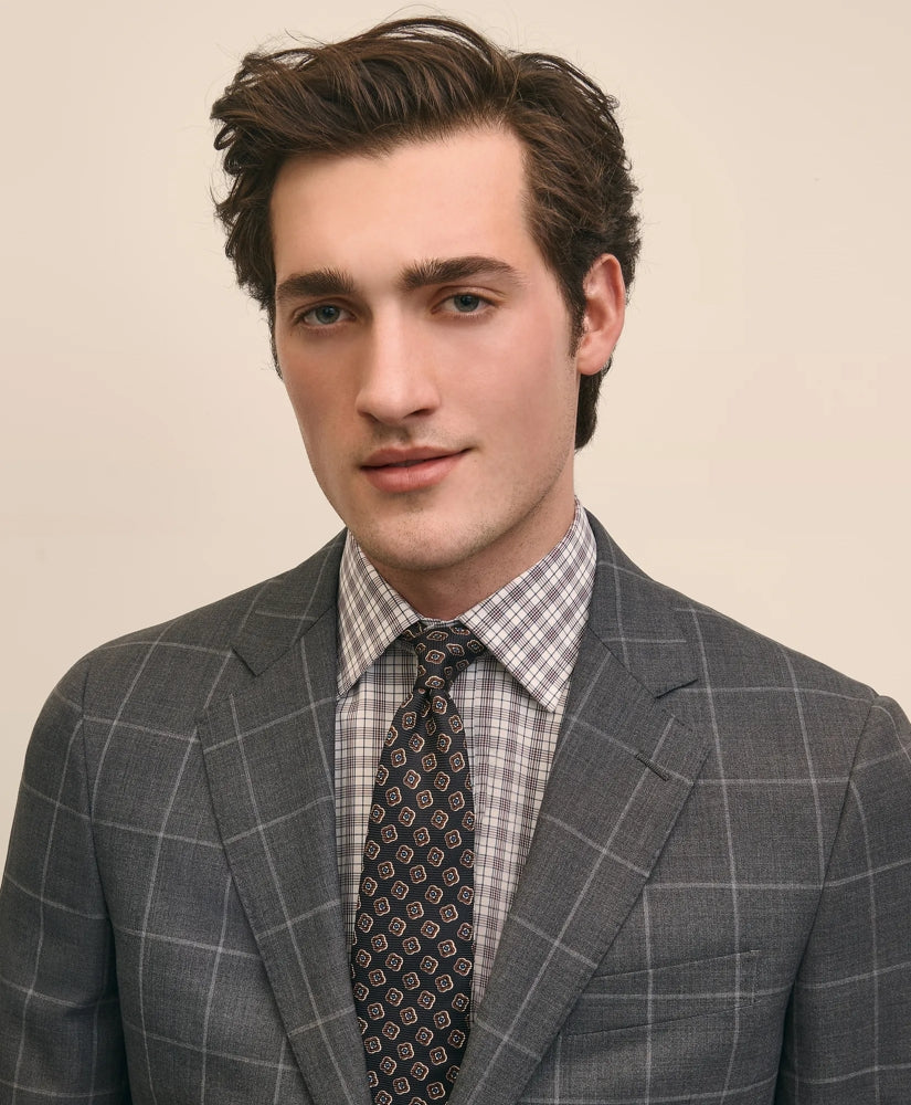Classic Fit Wool Windowpane 1818 Suit | Brooks Brothers cheap