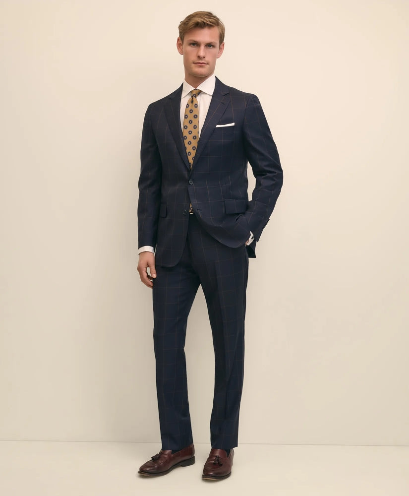 Classic Fit Wool Windowpane 1818 Suit | Brooks Brothers for sale