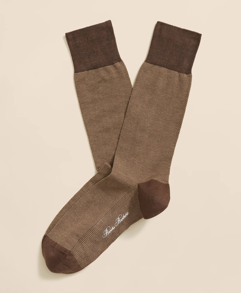 Cotton-Blend Birdseye Socks | Brooks Brothers sale