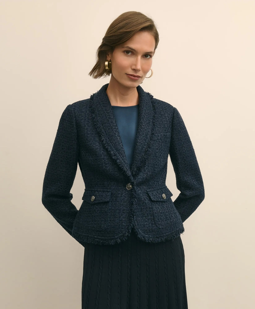 Fringed Boucle Jacket | Brooks Brothers on sale