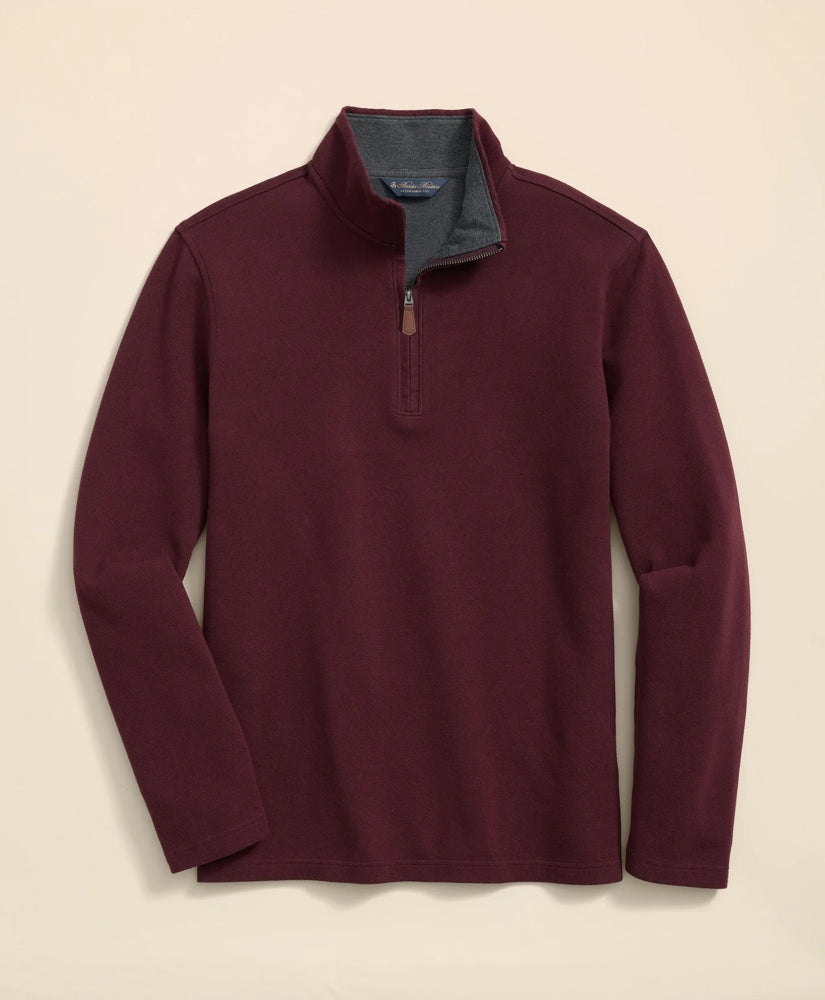 Cotton Blend Pique Quarter-Zip | Brooks Brothers online