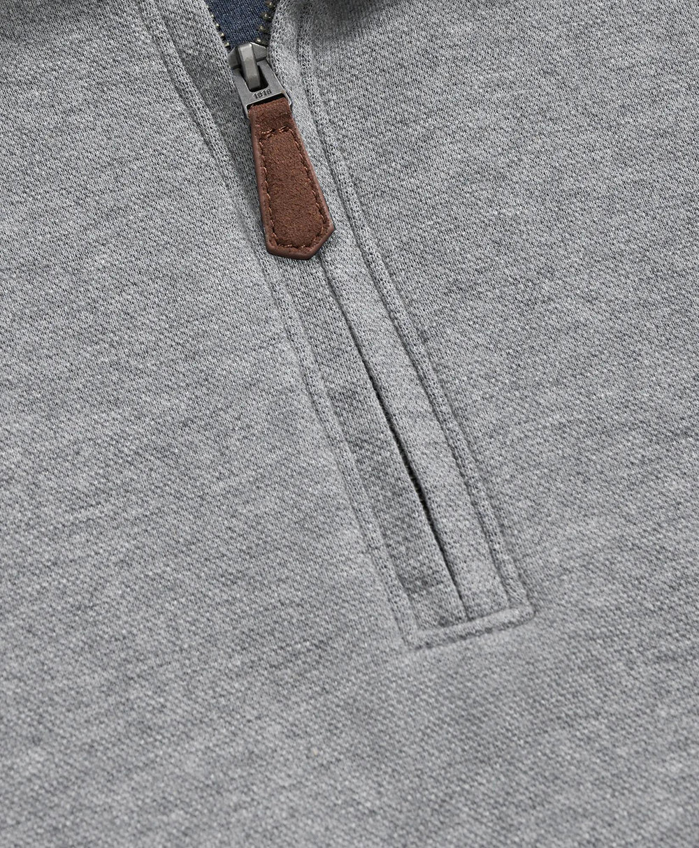Cotton Blend Pique Quarter-Zip | Brooks Brothers online