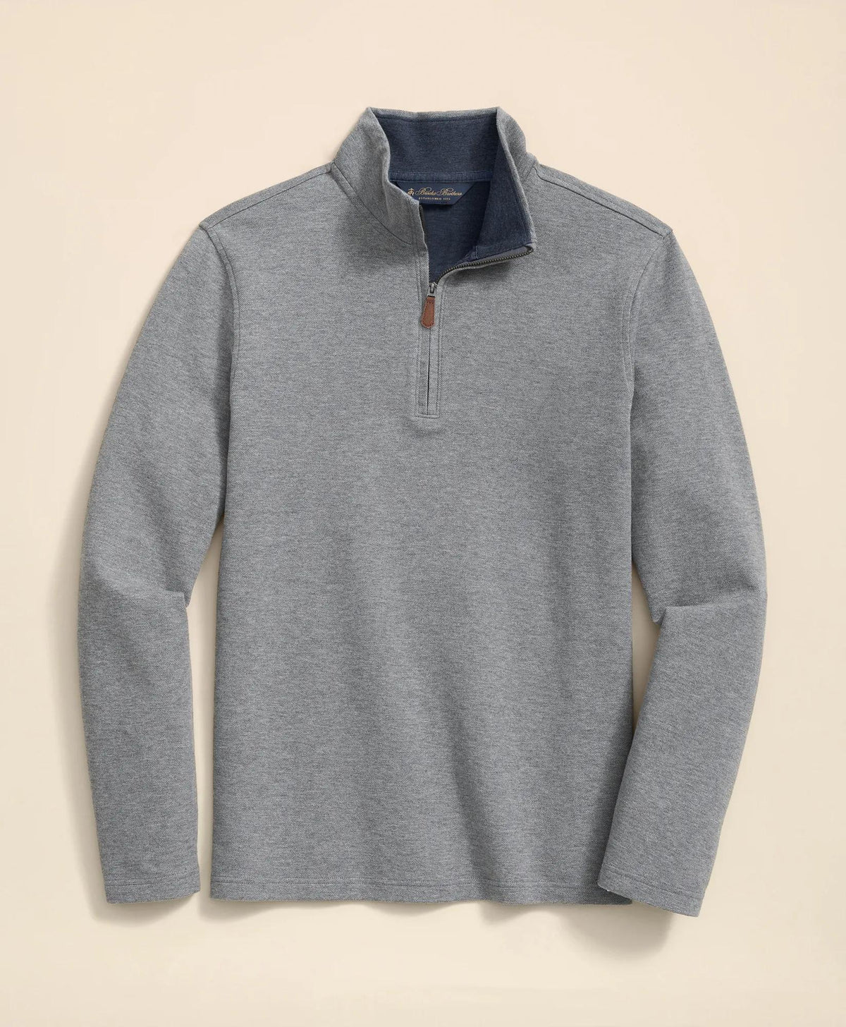 Cotton Blend Pique Quarter-Zip | Brooks Brothers online