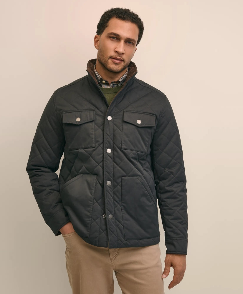 Big & Tall Cotton Blend Quilted Shirt Jacket | Brooks Brothers discount