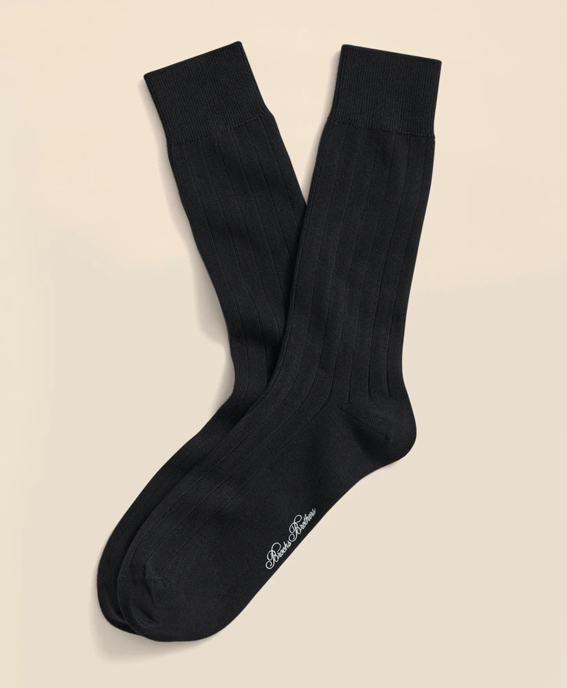 Cotton Blend Ribbed Crew Socks | Brooks Brothers cheap