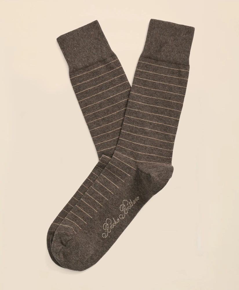 Cotton Blend Striped Socks | Brooks Brothers on sale