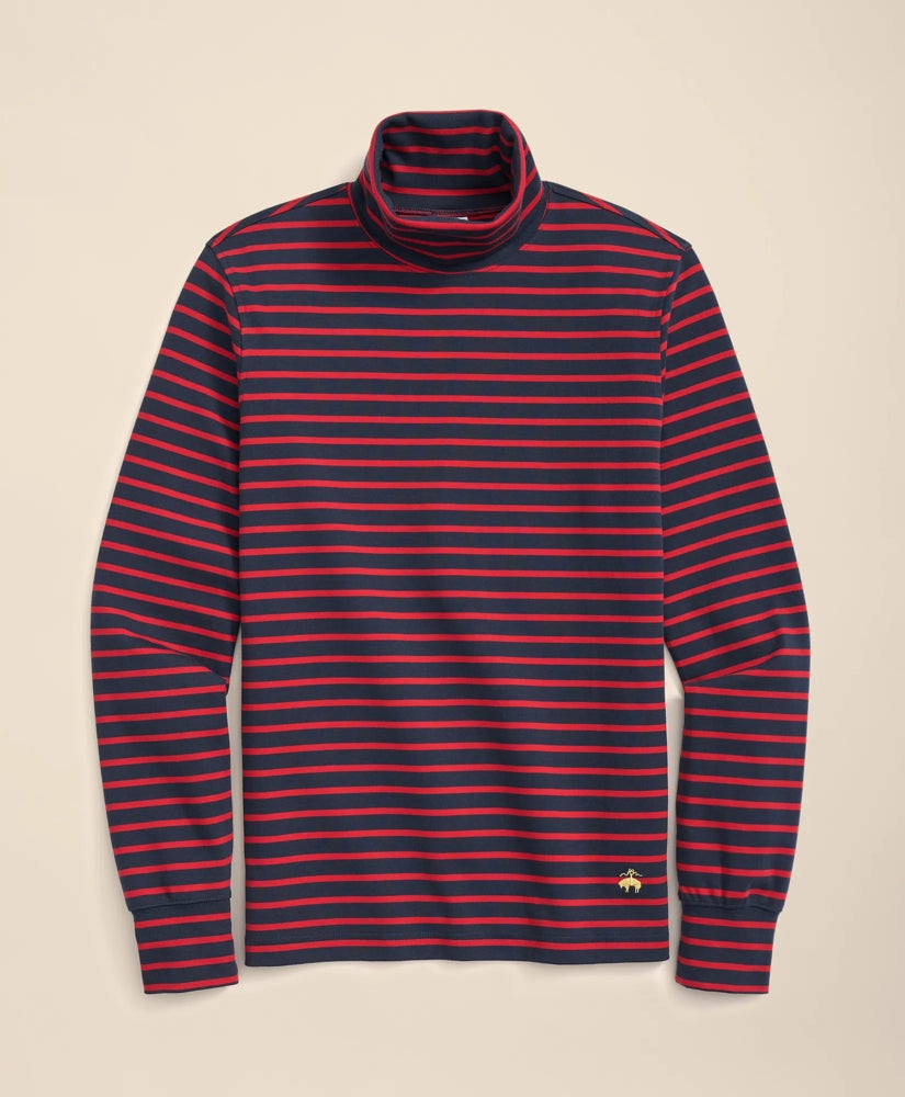 Cotton Blend Striped Turtleneck | Brooks Brothers cheap