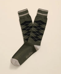 Cotton-Blend Tipped Argyle Socks | Brooks Brothers online shop
