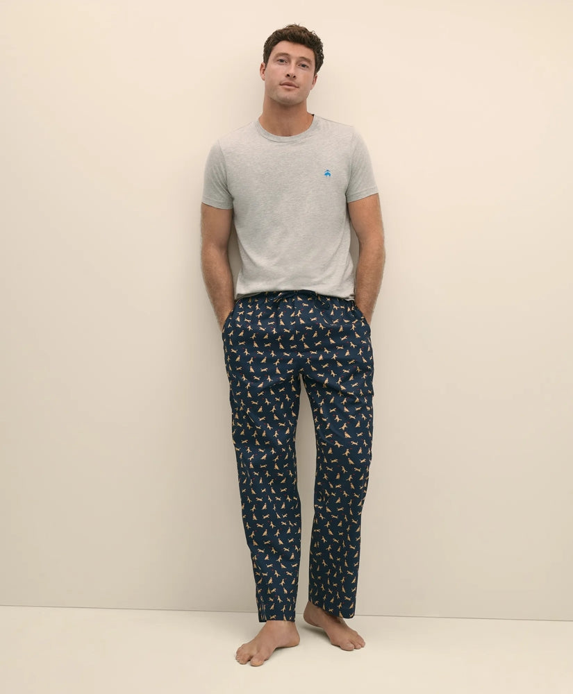 Cotton Broadcloth Frisbee Dog Lounge Pants | Brooks Brothers online
