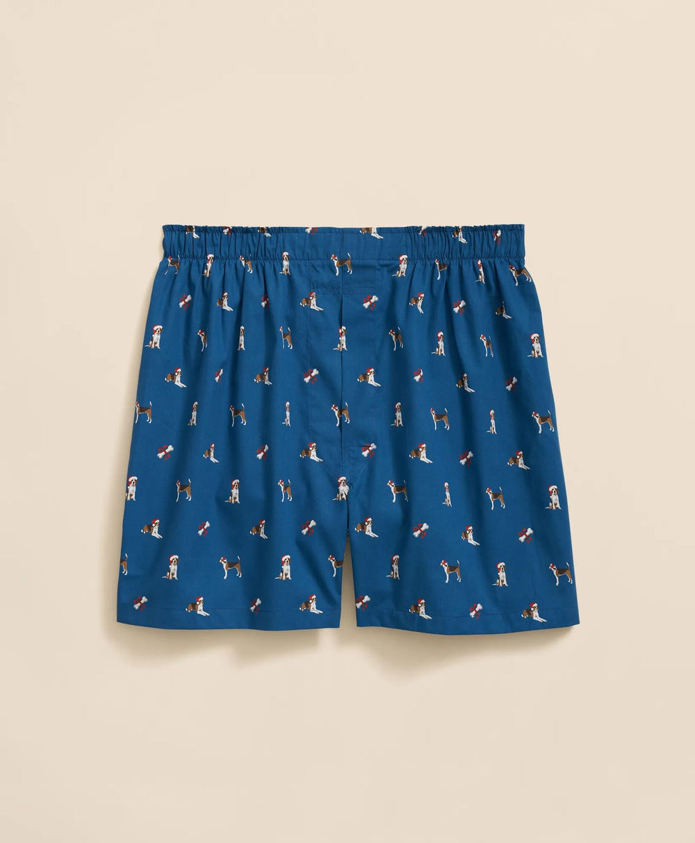 Cotton Broadcloth Holiday Dog Boxers | Brooks Brothers online shop