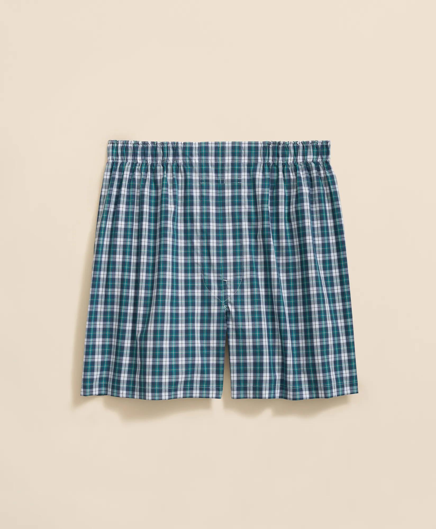 Cotton Broadcloth Plaid Boxers | Brooks Brothers discount