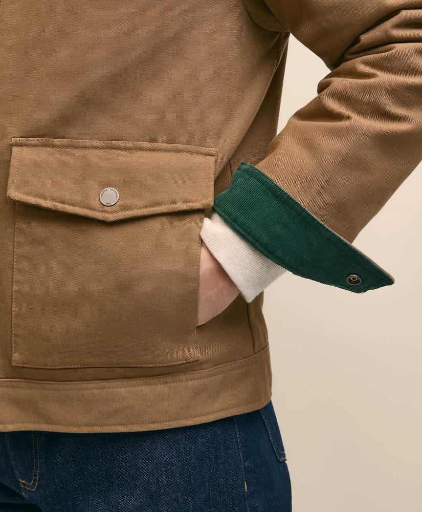 Cotton Canvas Water-Resistant Barn Jacket | Brooks Brothers online