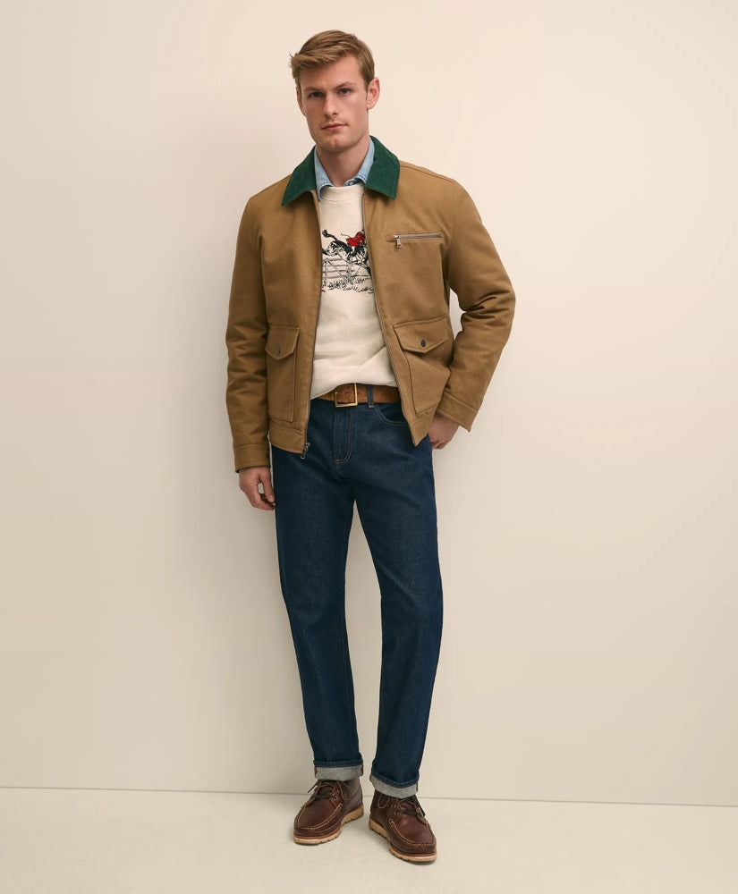 Cotton Canvas Water-Resistant Barn Jacket | Brooks Brothers online