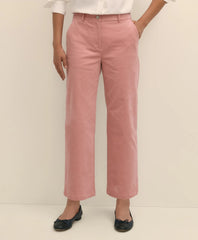 Cotton Corduroy Wide Leg Cropped Pants | Brooks Brothers online shop