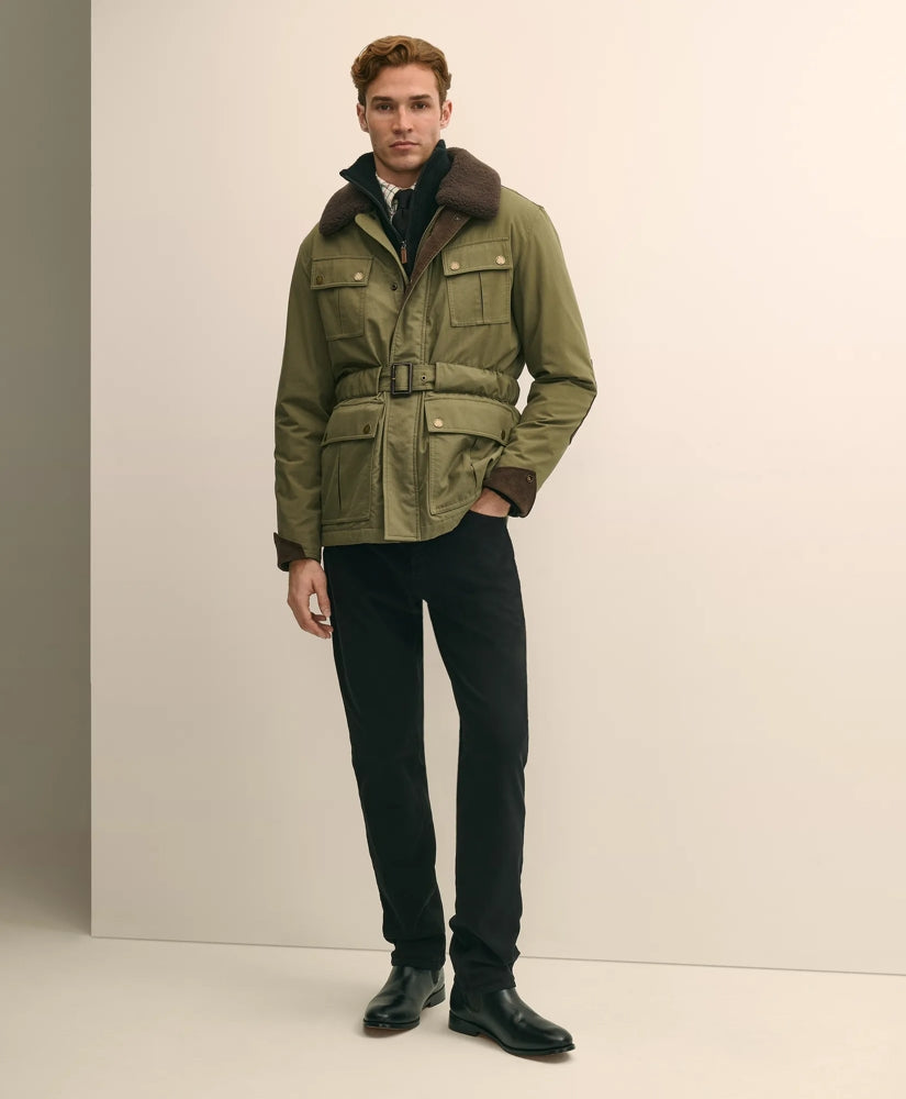Cotton Field Jacket With Removable Shearling Collar | Brooks Brothers discount