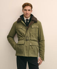 Cotton Field Jacket With Removable Shearling Collar | Brooks Brothers discount