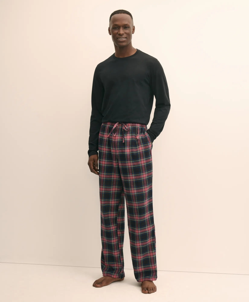 Cotton Flannel Plaid Lounge Pants | Brooks Brothers on sale