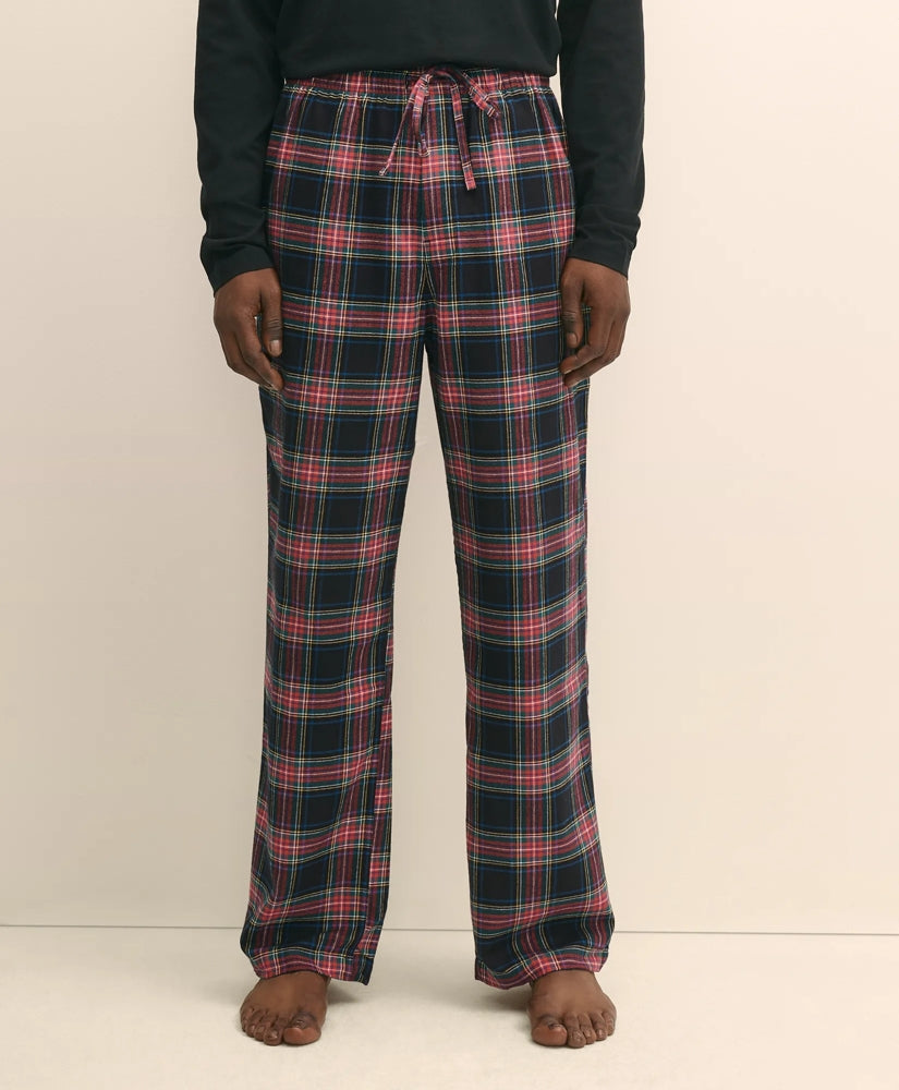Cotton Flannel Plaid Lounge Pants | Brooks Brothers on sale