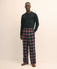 Cotton Flannel Plaid Lounge Pants | Brooks Brothers on sale