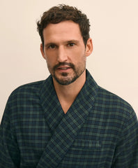Cotton Flannel Tartan Robe | Brooks Brothers discount