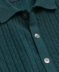 Cotton Mini-Cable Polo Cardigan | Brooks Brothers online