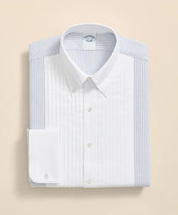 Cotton Oxford Polo Button-Down Collar, 10-Pleat Contrast-Stripe Tuxedo Shirt | Brooks Brothers for sale