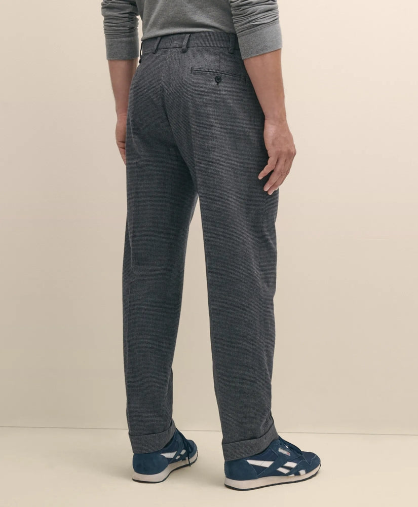 Cotton Pleated Side-Tab Checked Chino | Brooks Brothers discount