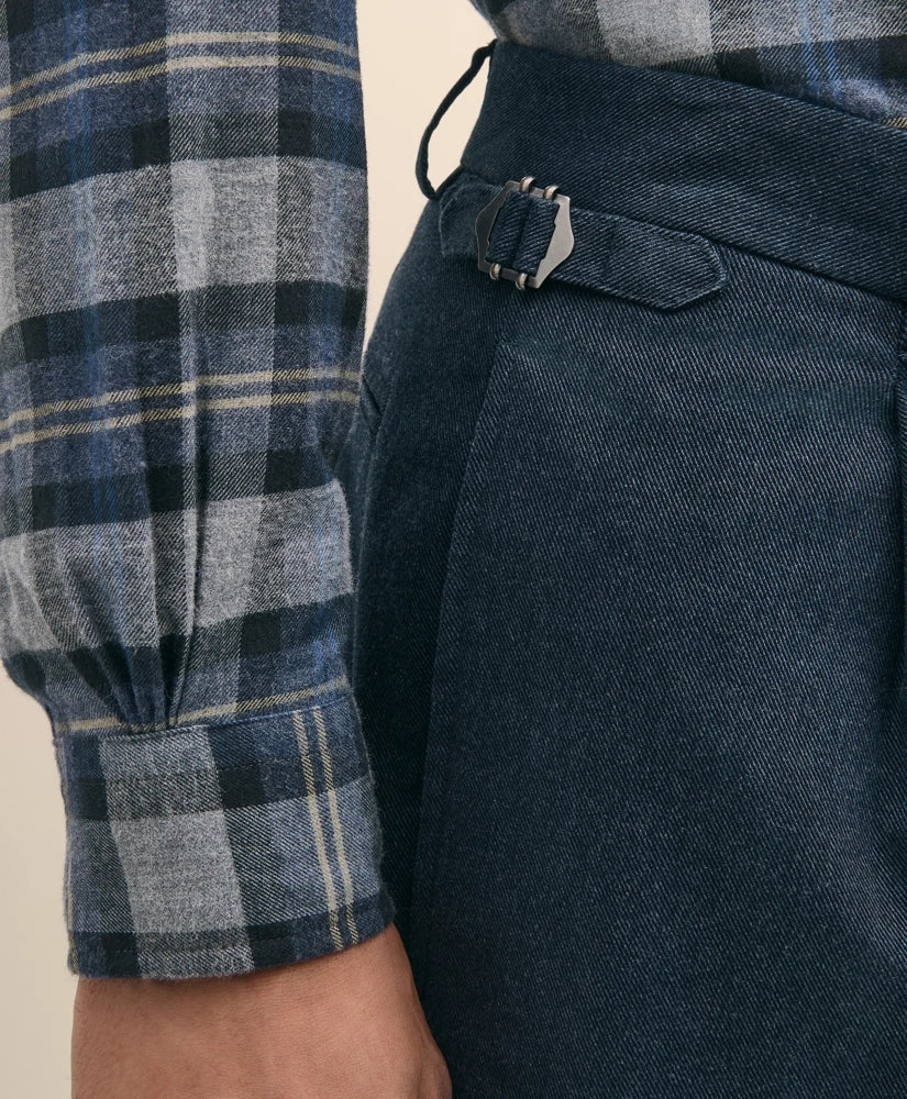 Cotton Pleated Side-Tab Chino | Brooks Brothers for sale
