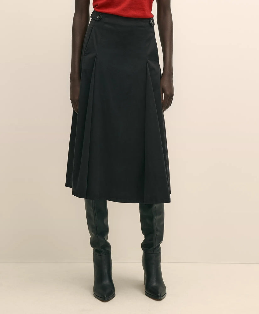 Cotton Twill A-Line Skirt | Brooks Brothers discount