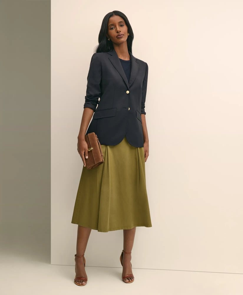 Cotton Twill A-Line Skirt | Brooks Brothers discount
