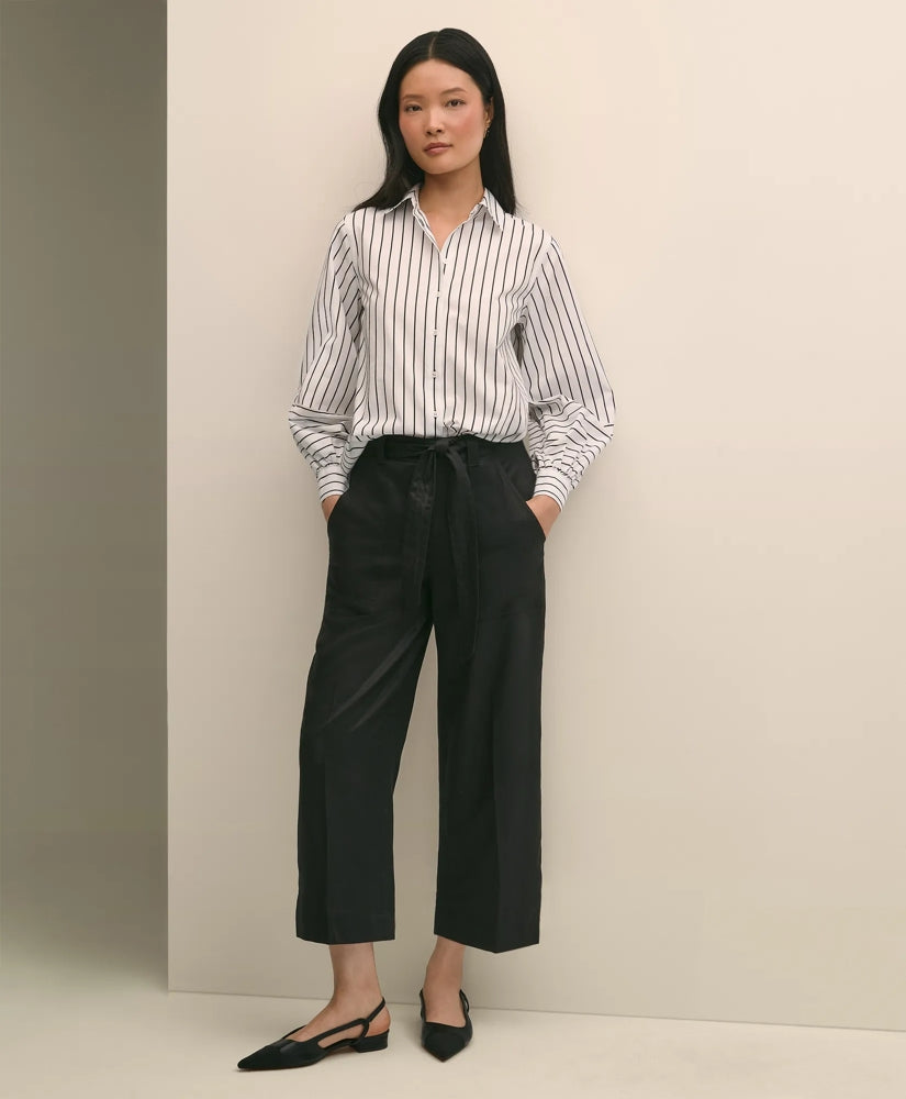 Belted Wide-Leg Utility Pants | Brooks Brothers on sale